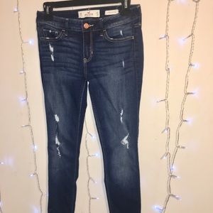 Hollister Medium Wash Distressed Jeans